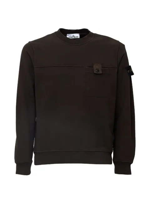 Stone Island button-pocket logo-patch sweater
