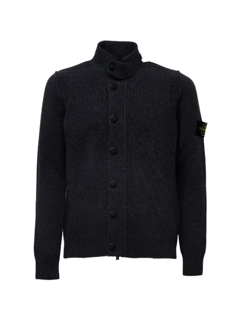 Stone Island logo-patch button-up cardigan