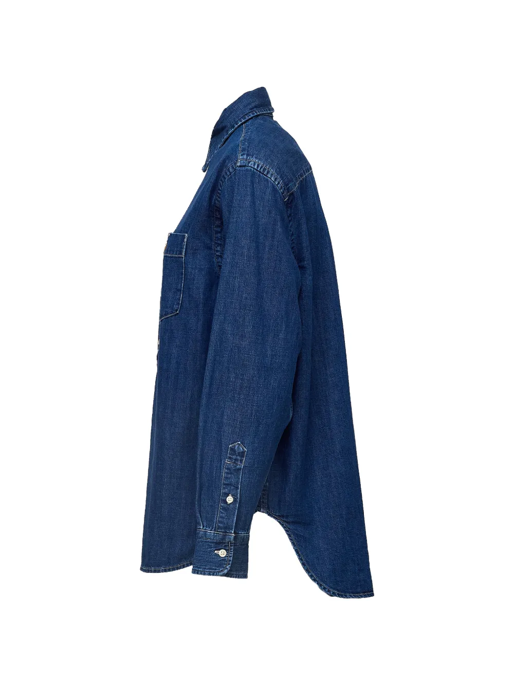 Polo Ralph Lauren The Big katoenen denim blouse Blauw