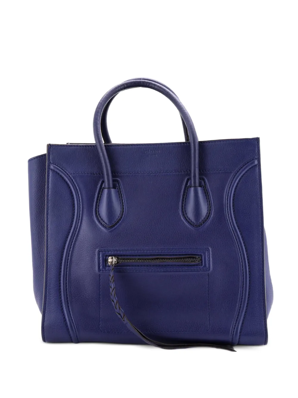 Celine Pre-Owned Mittelgroßer Phantom Tote Bag aus gekörntem Leder - Blau