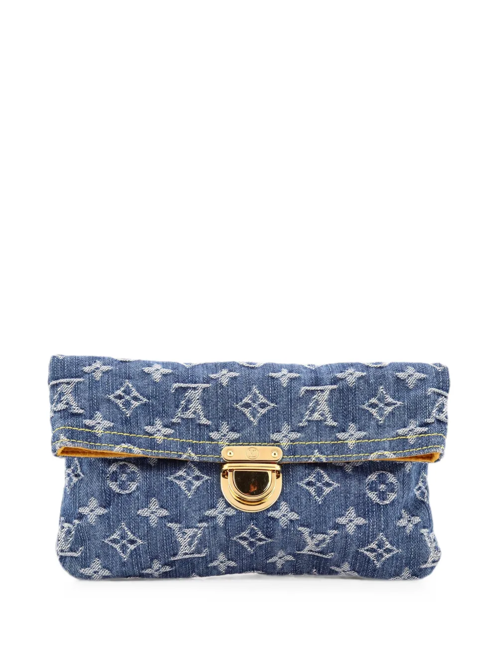 Louis Vuitton Pre-Owned Plate Denim clutch bag - Blu
