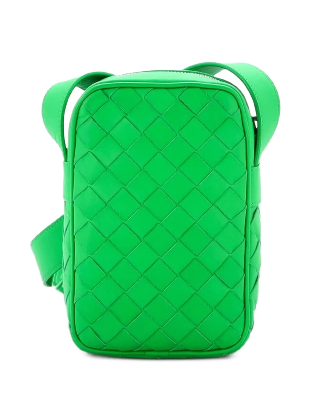 Bottega Veneta Pre-Owned Zipped Phone Intrecciato Nappa Umhängetasche - Grün