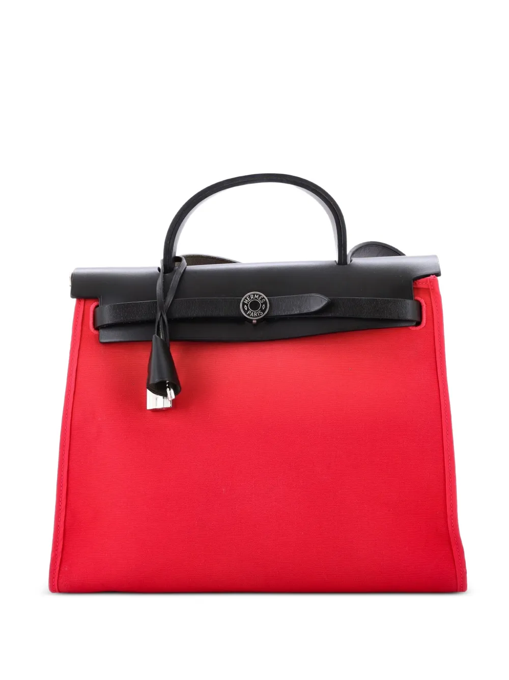 Hermès Pre-Owned Borsa a spalla Herbag 31 in pelle e tela con zip - Rosa