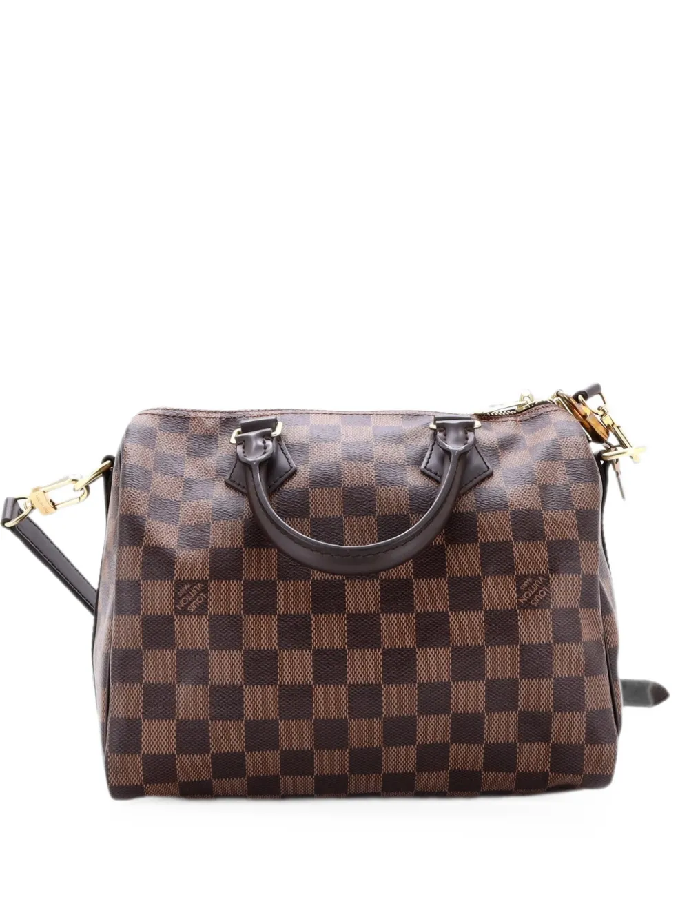 Pre-owned Louis Vuitton Speedy Bandouliere Bag Damier 25 Satchel In Brown