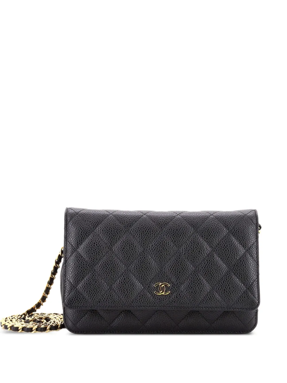 CHANEL Pre-Owned Gesteppte Umhängetasche aus Kaviarleder - Schwarz