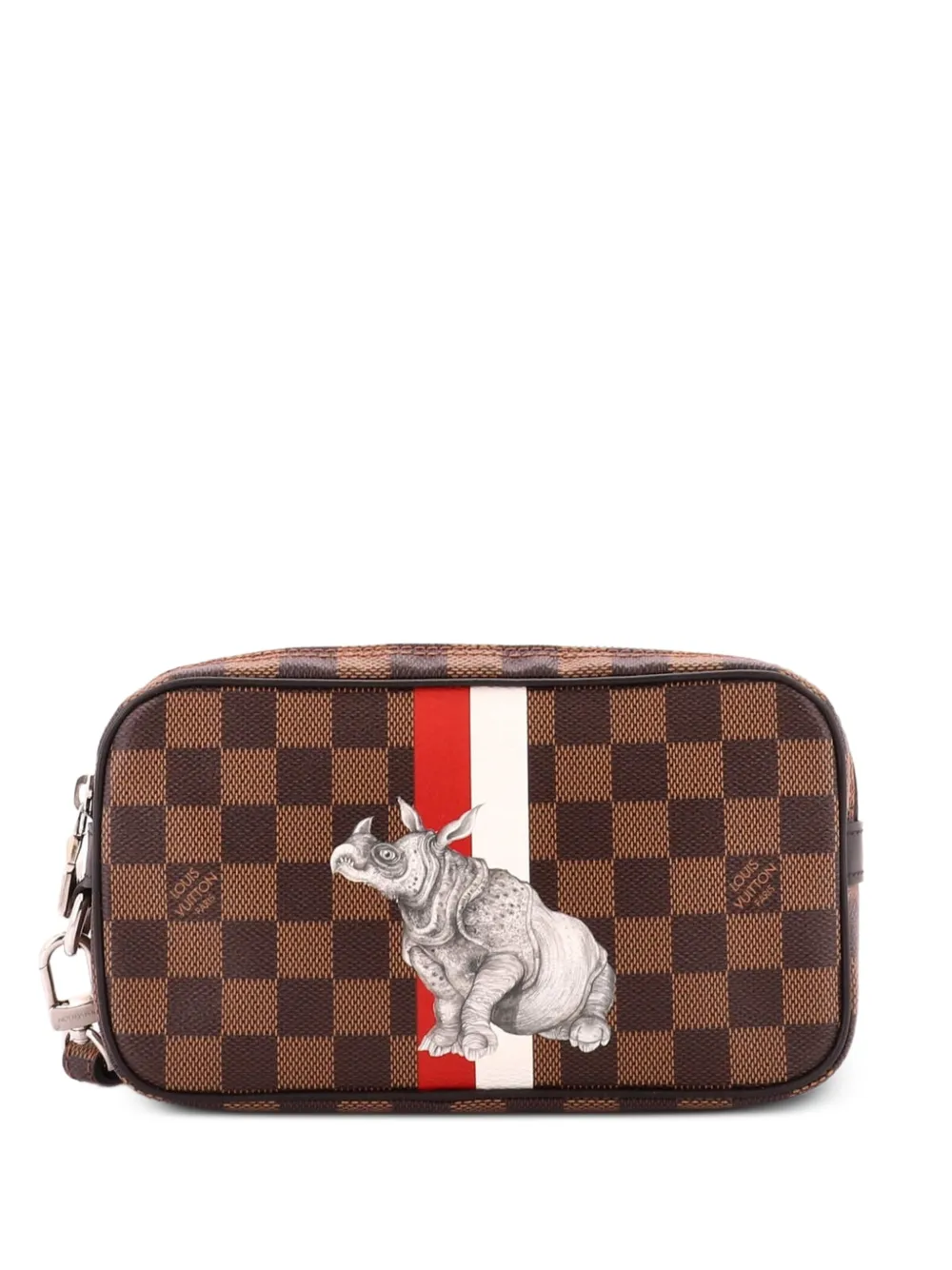 Louis Vuitton Pre-Owned Pochette Volga Limited Edition Chapman Savane Damier Clutch - Braun