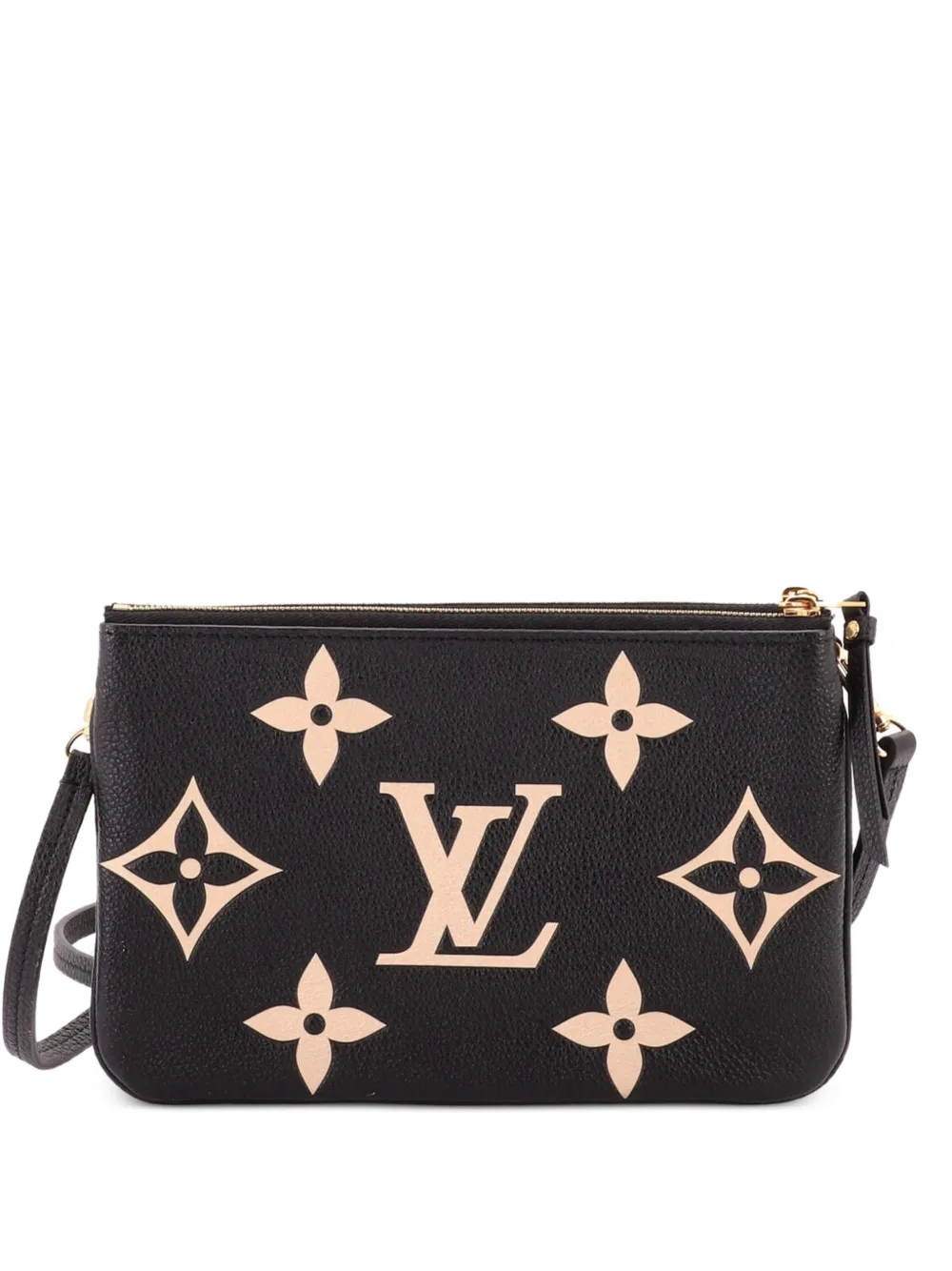 Louis Vuitton Pre-Owned Double Zip Pochette Bicolor Monogram Empreinte Giant crossbody bag - Nero
