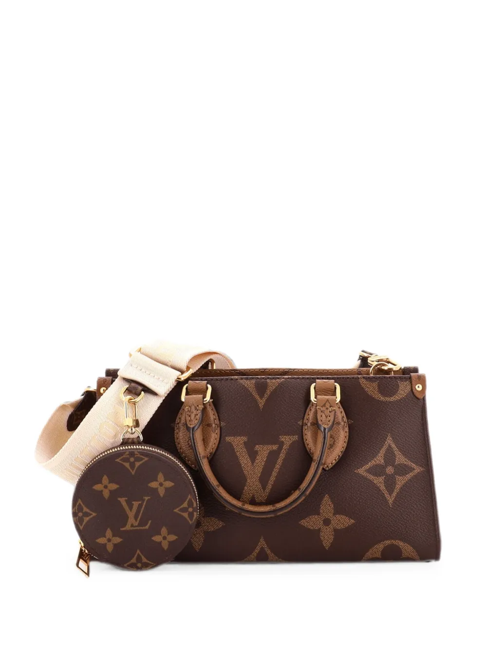 Louis Vuitton Pre-Owned On the Go Reverse Monogram Giant East West Schultertasche - Braun
