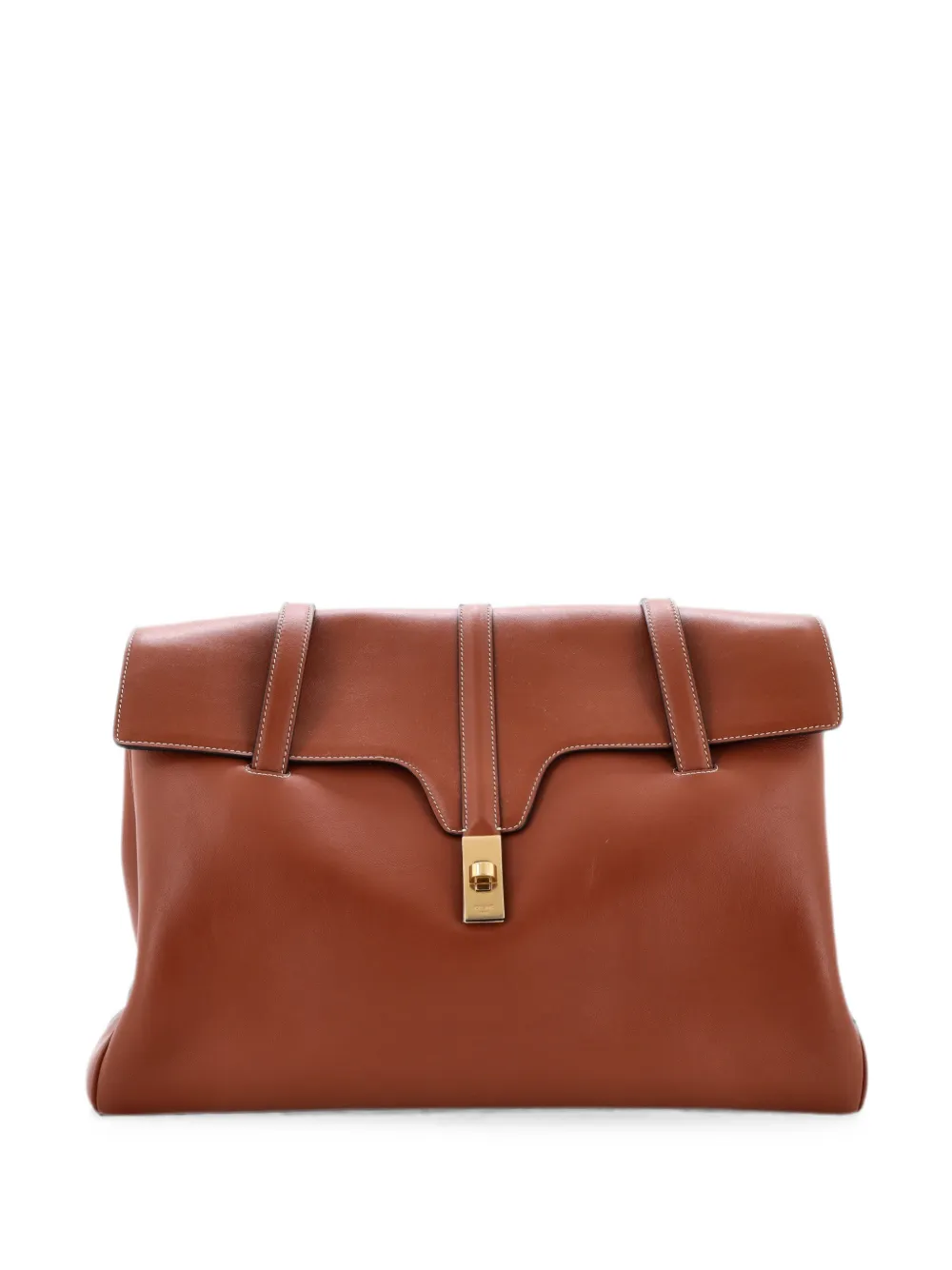 Celine Pre-Owned Soft 16 Bag Smooth Calfskin Large shoulder bag - Brown