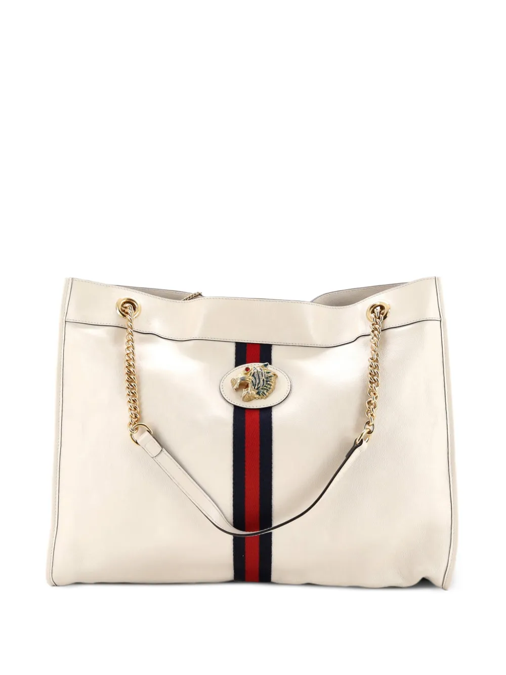 Gucci Pre-Owned Rajah Chain Leather Large tote bag - Toni neutri