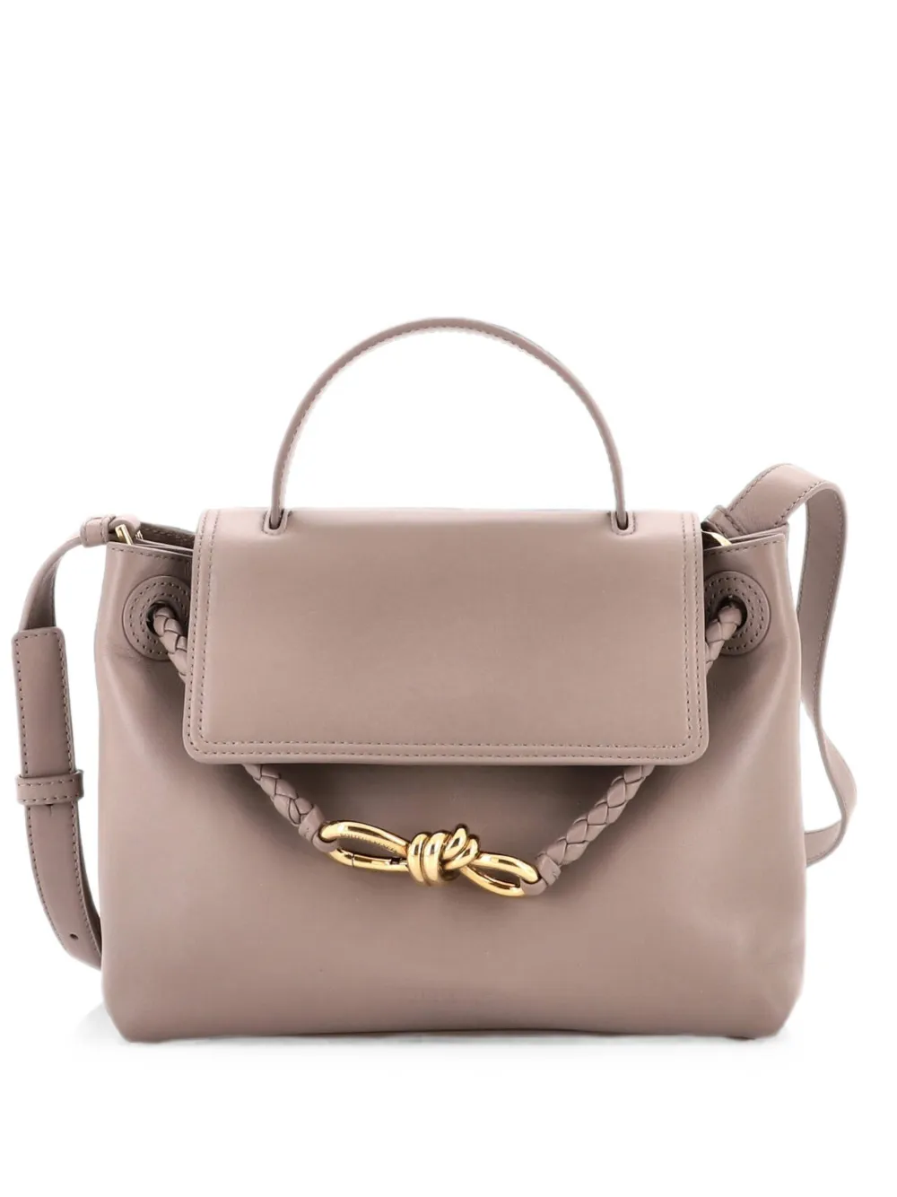 Bottega Veneta Pre-Owned Ciao Ciao Top Handle Bag Leather with Intrecciato Detail Small satchel - Grey