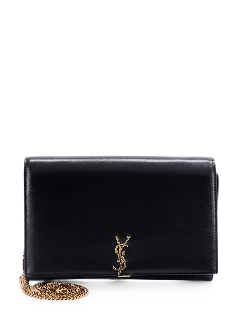 Saint Laurent Pre-Owned Classic Monogram Flap Chain Wallet Leather clutch bag - Black