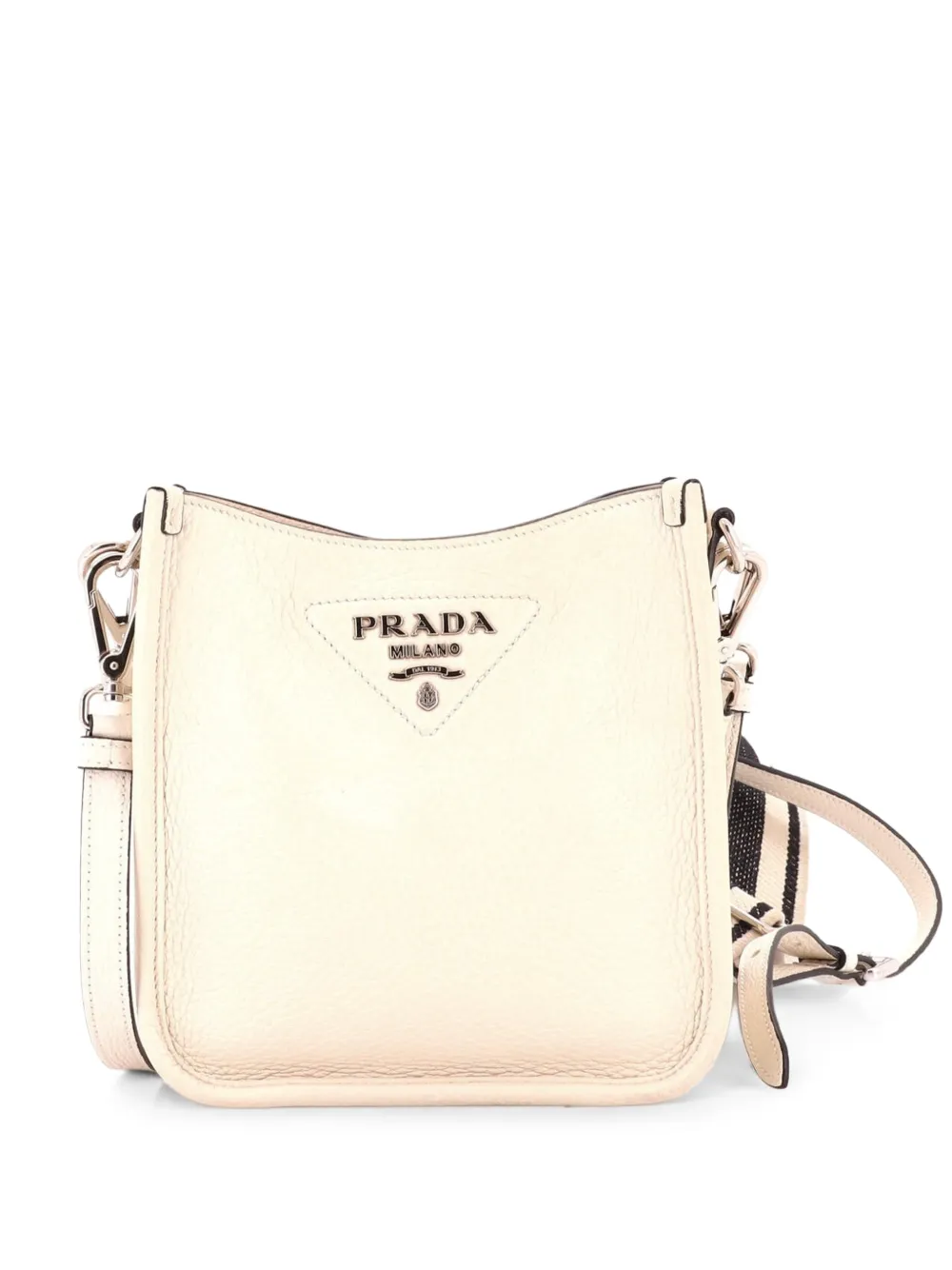 Prada Pre-Owned Logo Strap Vitello Daino Mini crossbody bag - Bianco