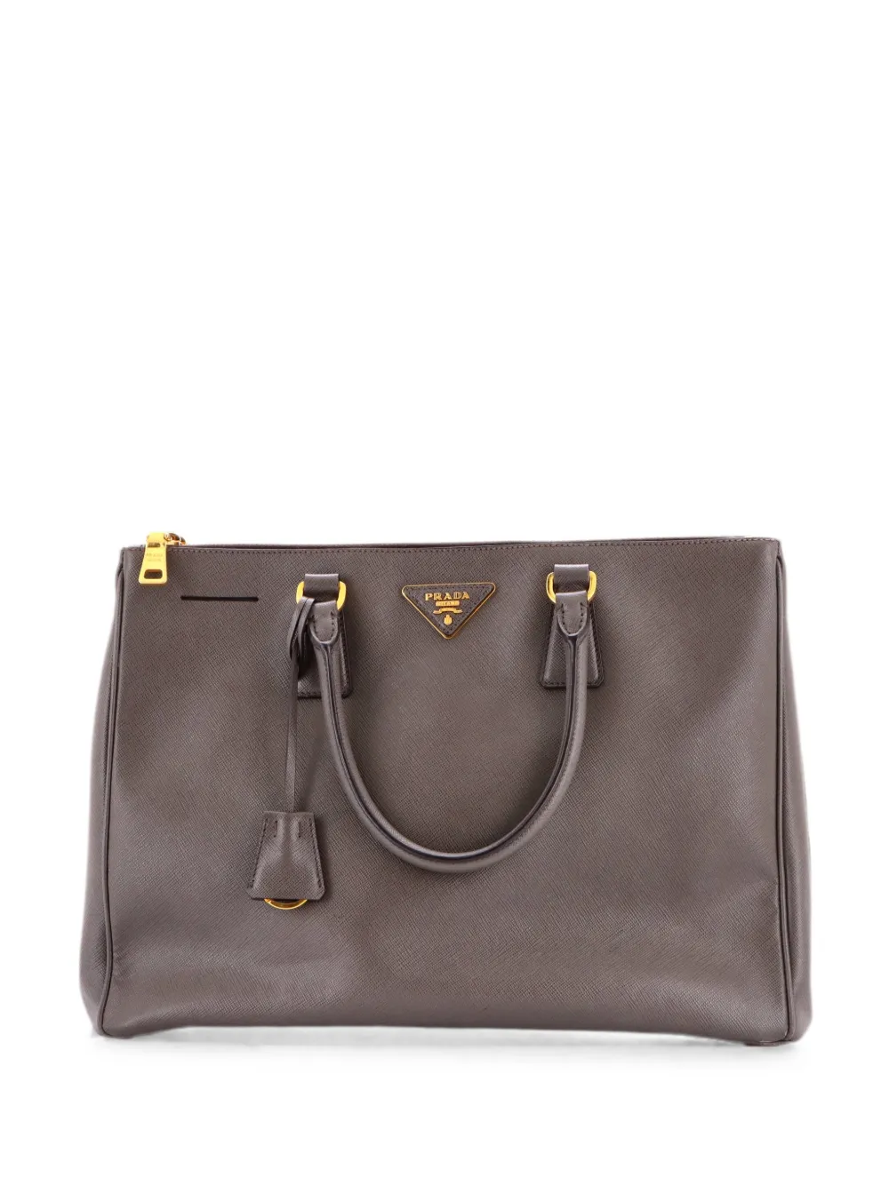 Prada Pre-Owned Double Zip Lux Saffiano Leather Large tote bag - Grey
