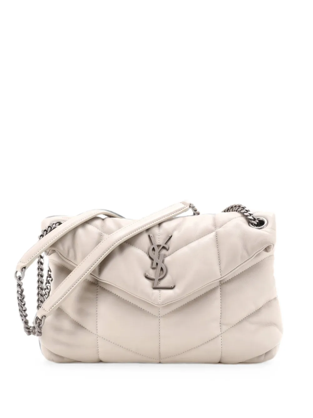 Saint Laurent Pre-Owned Loulou Puffer Shoulder Bag Quilted Leather Small crossbody bag - Neutrals