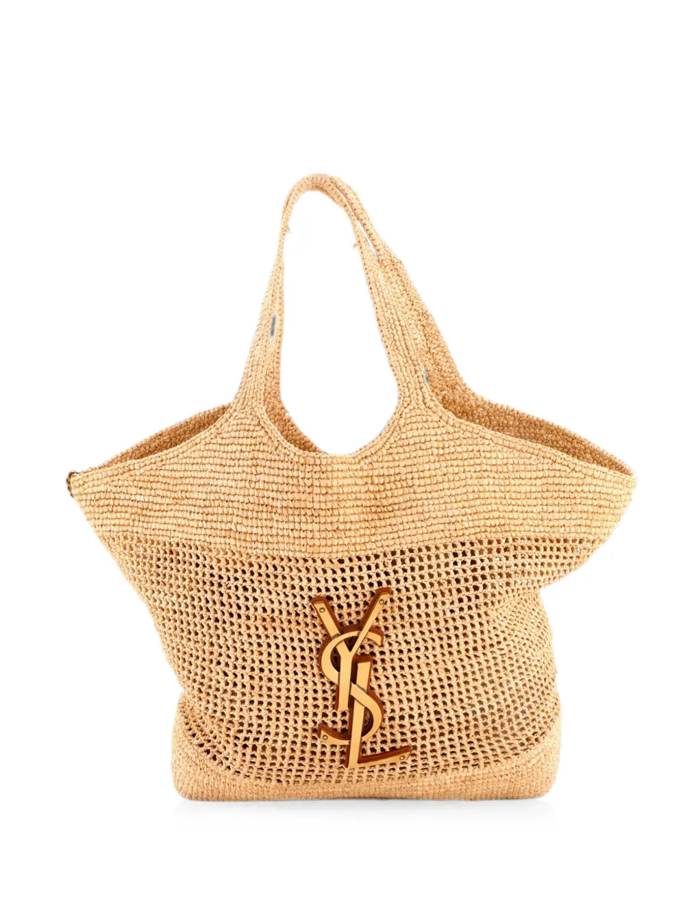 Saint Laurent Pre-Owned Icare Shopping Raffia Maxi tote bag - Neutrals