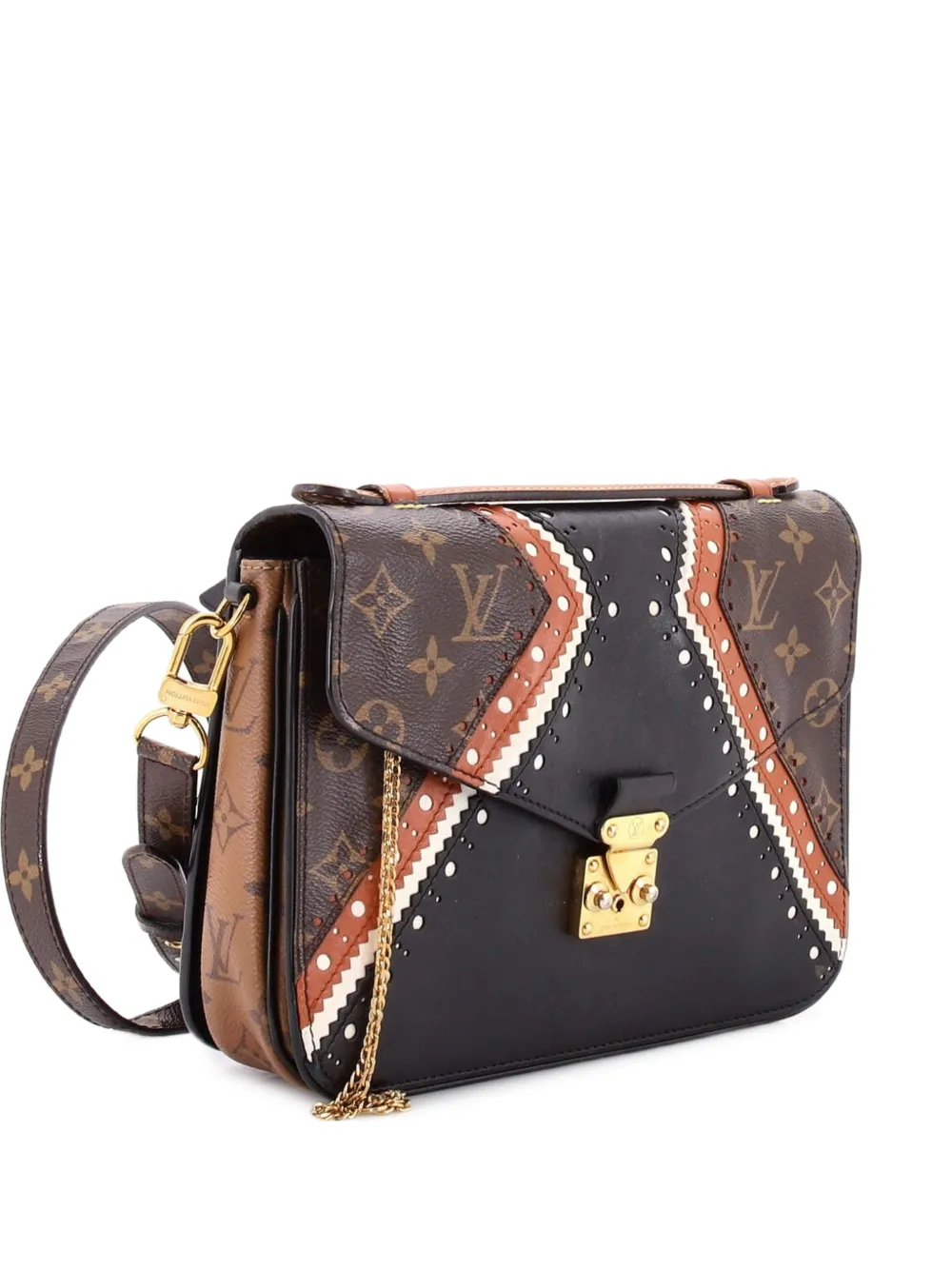 Louis Vuitton Pre-Owned Pochette Metis Limited Edition Brogue Reverse Monogram Canvas and Leather crossbody bag - Marrone