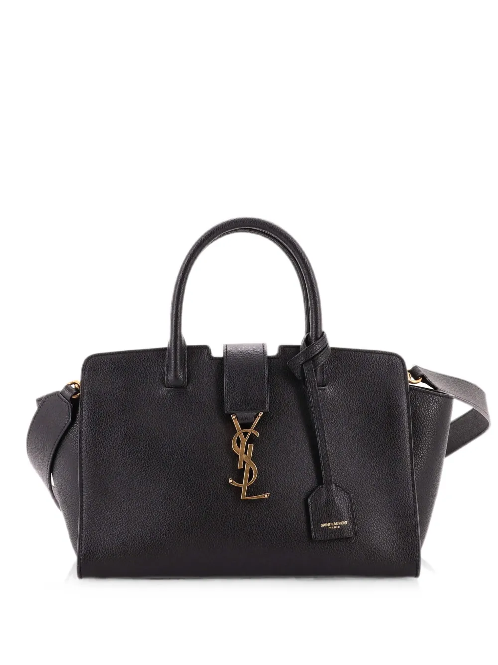 Saint Laurent Pre-Owned Monogram Cabas Downtown Leather Baby satchel - Black