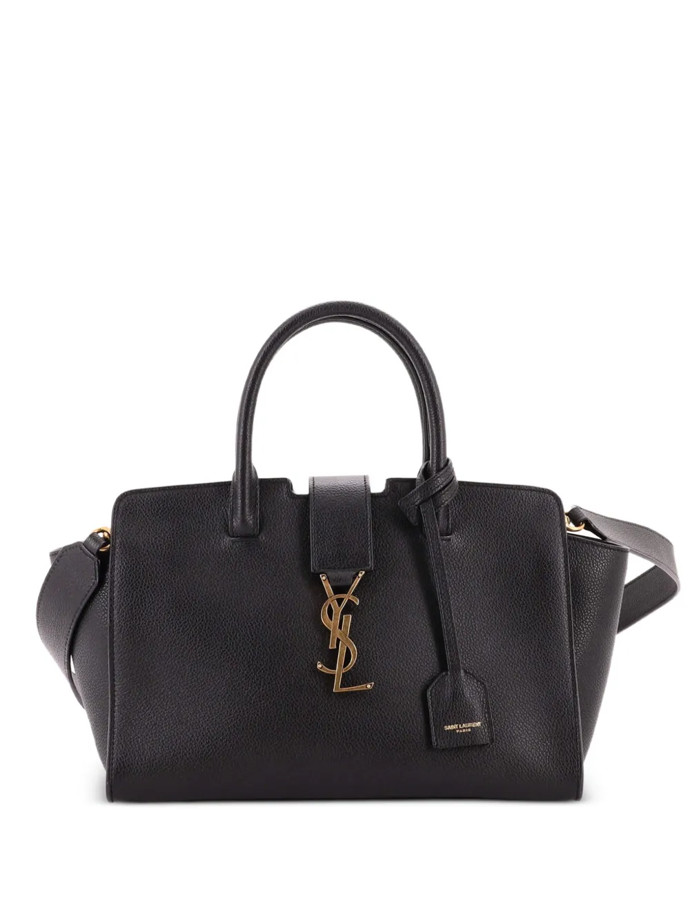 Saint Laurent Pre-Owned Monogram Cabas Downtown Leather Baby satchel - Nero