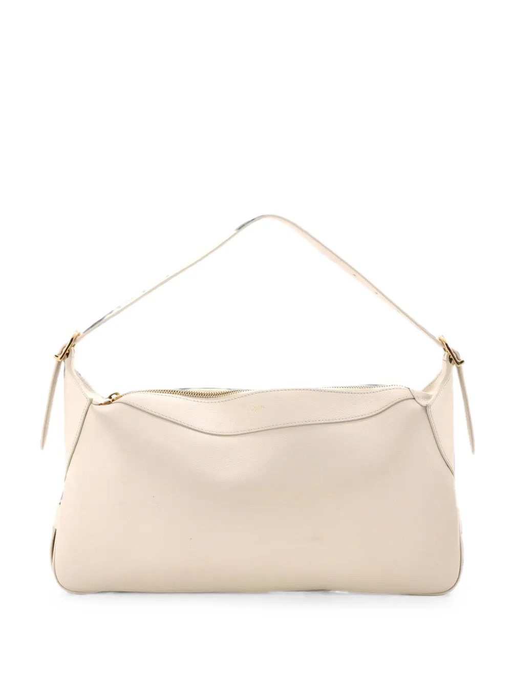 Celine Pre-Owned Romy Shoulder Bag Leather Medium hobo bag - White