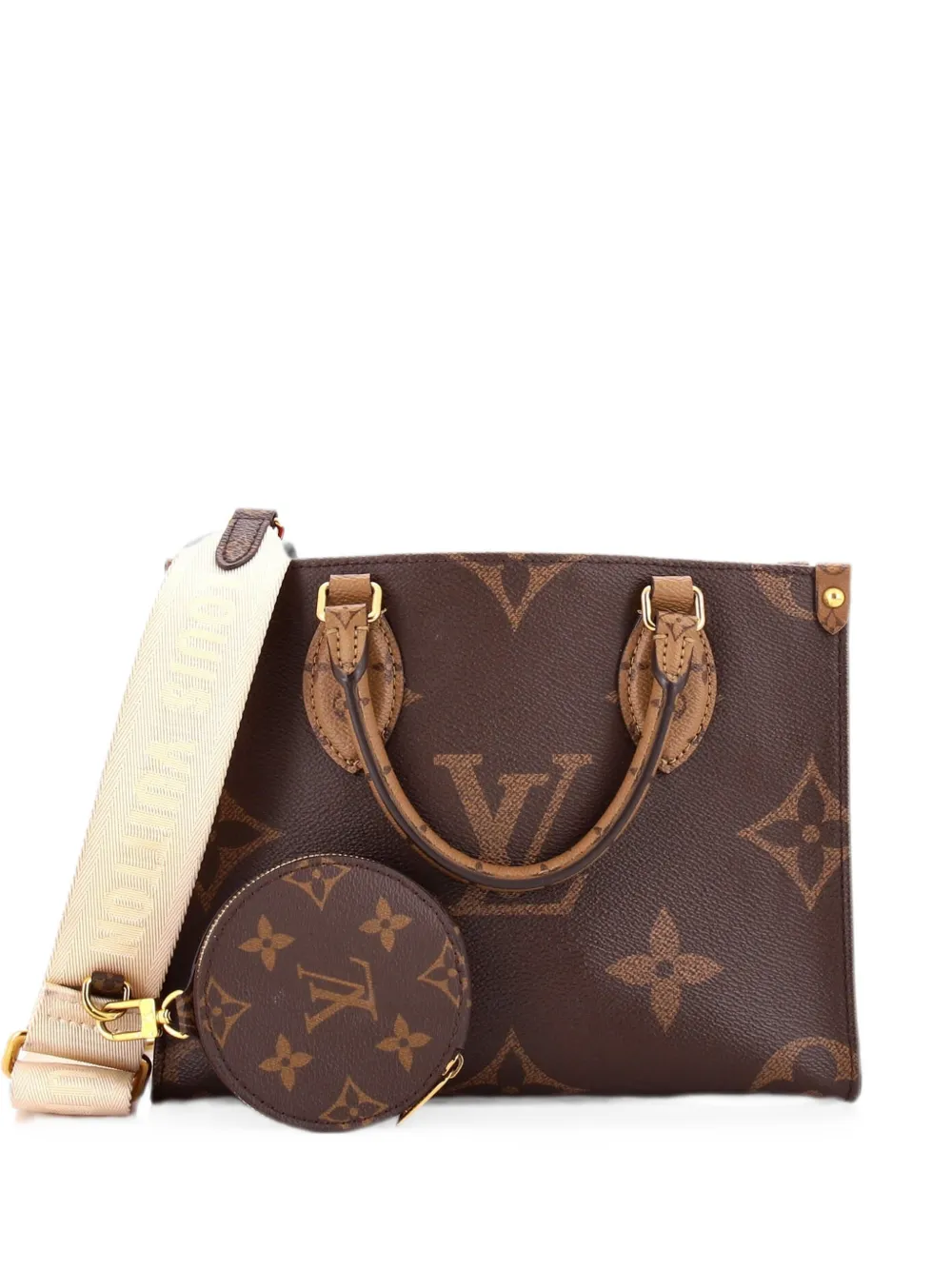 Louis Vuitton Pre-Owned OnTheGo Tote Reverse Monogram Giant PM shoulder bag - Marrone