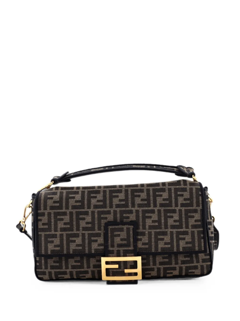 Fendi Pre-Owned Baguette NM Bag Zucca Canvas Large shoulder bag - Brown