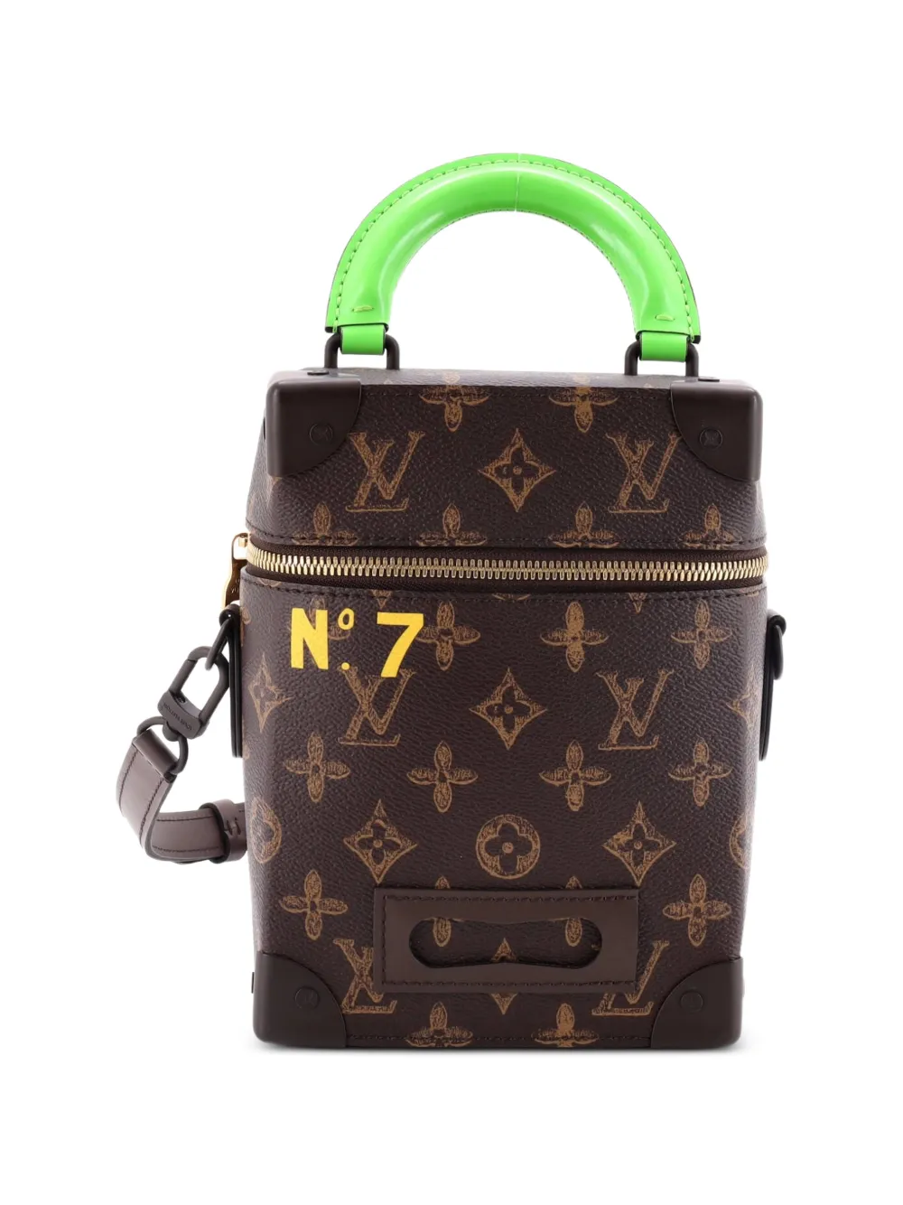 Louis Vuitton Pre-Owned Vertical Box Trunk Bag No.7 Trunk L'Oeil Vintage Monogram Canvas crossbody bag - Marrone