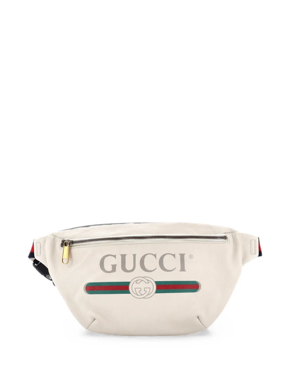Gucci Pre-Owned Logo Printed Leather Medium belt bag - Neutrals