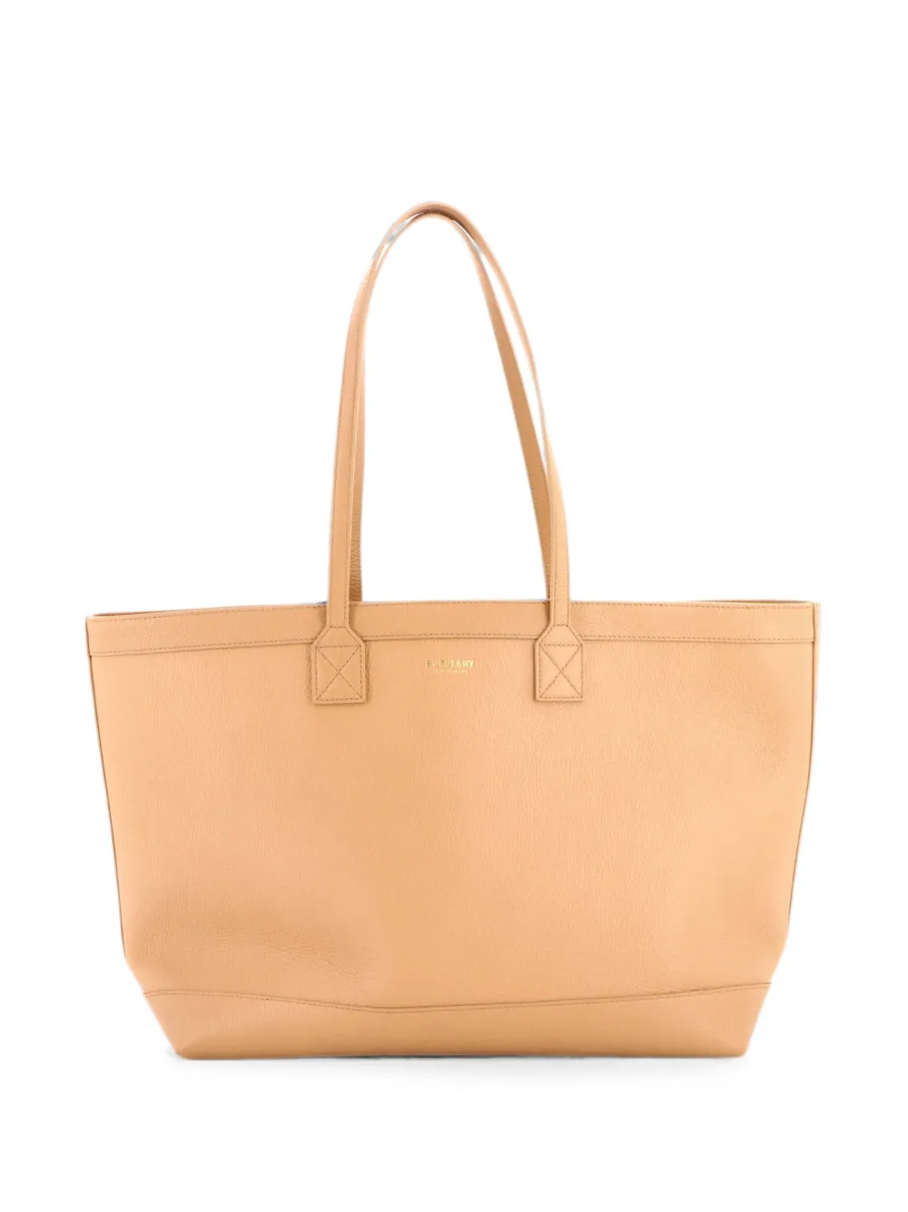 Burberry Pre-Owned Shopping Leather with Check Canvas Interior Medium tote bag - Neutrals