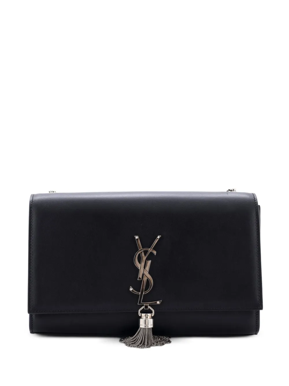 Saint Laurent Pre-Owned Classic Monogram Tassel Leather Medium crossbody bag - Nero