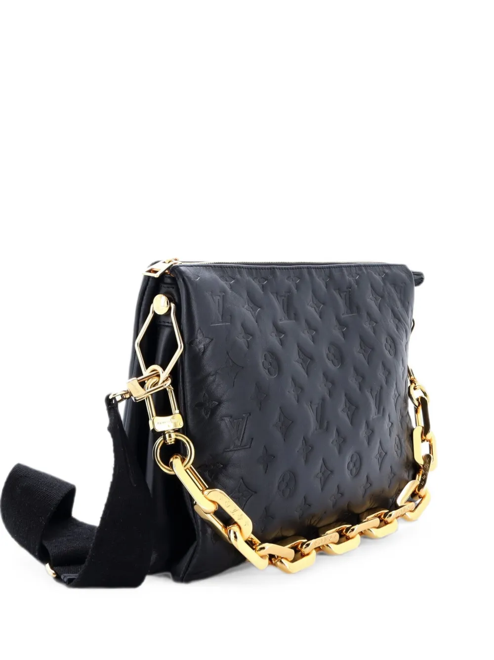 Louis Vuitton Pre-Owned Coussin Bag Monogram Embossed Lambskin MM crossbody bag - Black