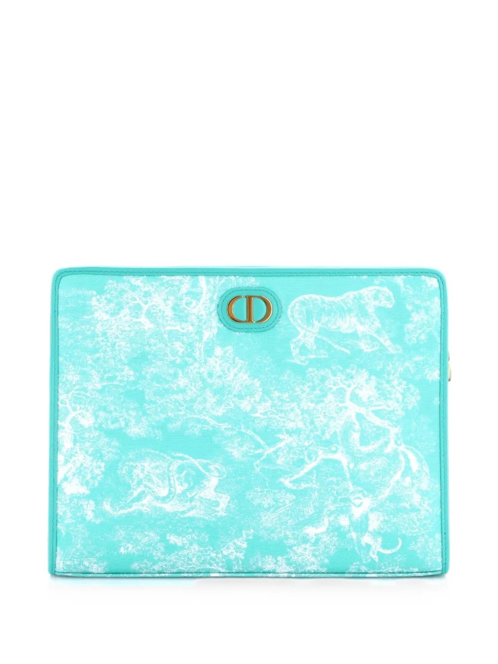Christian Dior Pre-Owned 30 Montaigne Zip Pouch Jacquard Canvas Medium clutch bag - Green