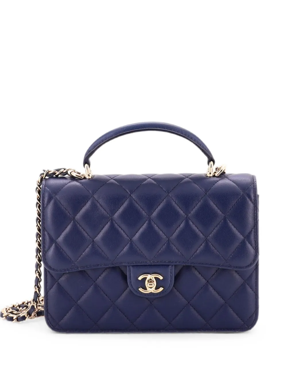 CHANEL Pre-Owned Kleiner CC Rucksack mit Steppung - Blau