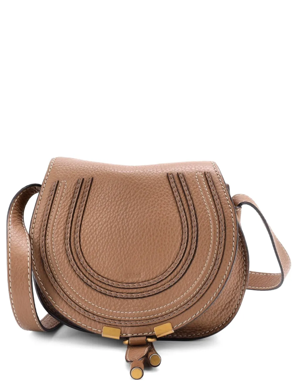 Chloé Pre-Owned Marcie Leather Mini crossbody bag - Marrone