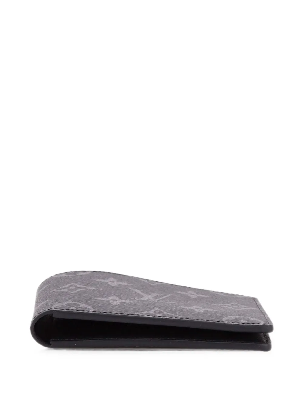 Pre-owned Louis Vuitton Slender Wallet Monogram Eclipse Canvas Small Wallets In Black