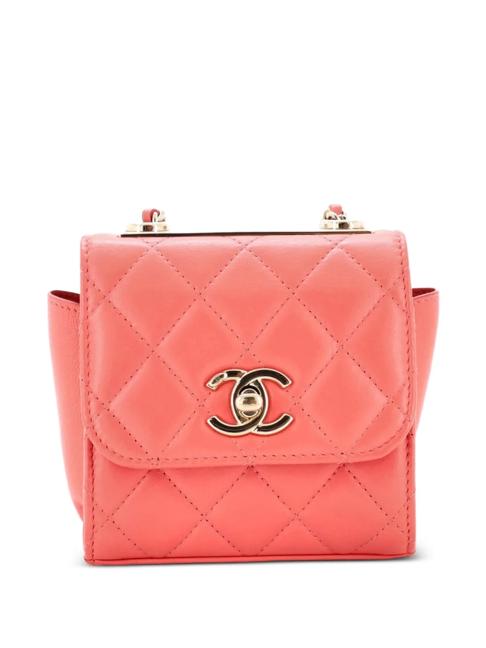 CHANEL Pre-Owned Trendy CC Clutch with Chain Quilted Lambskin Small crossbody bag - Rosa