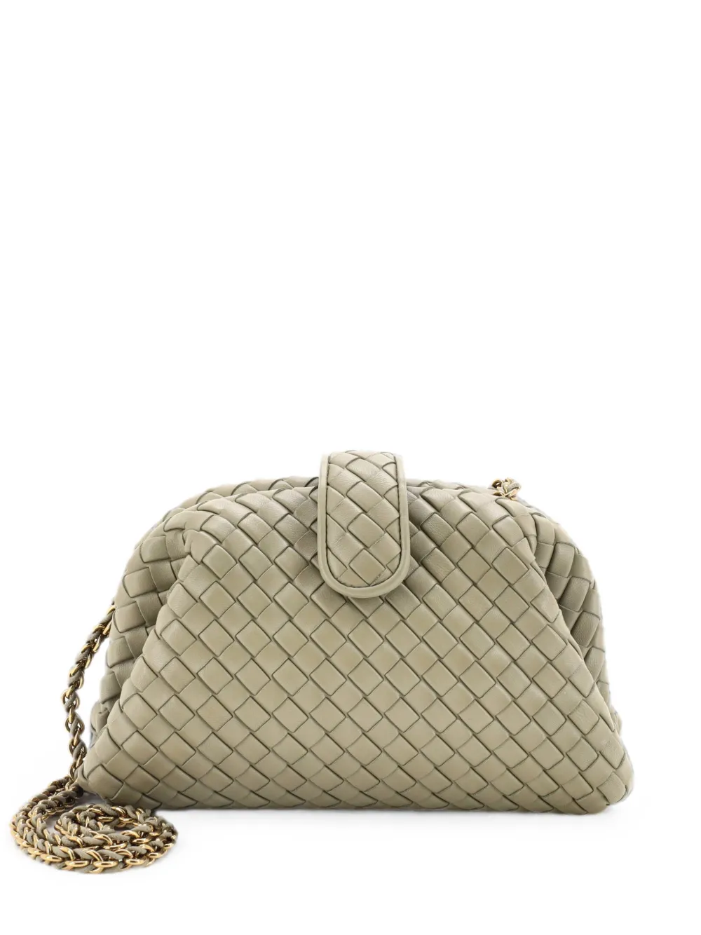 Bottega Veneta Pre-Owned Lauren 1980 with Chain Intrecciato Nappa Teen clutch bag - Green