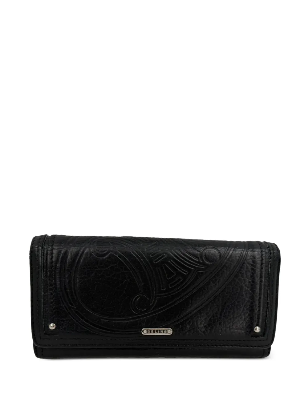 Celine Pre-Owned Triomphe-embossed long wallet - Schwarz