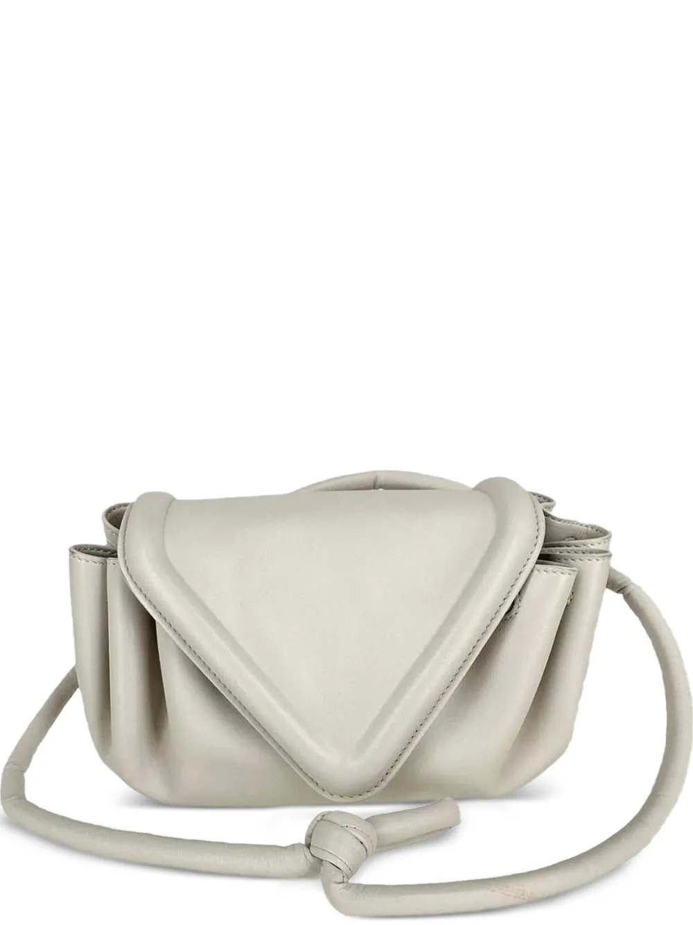 Bottega Veneta Pre-Owned 2020s Beak flap shoulder bag - Nude