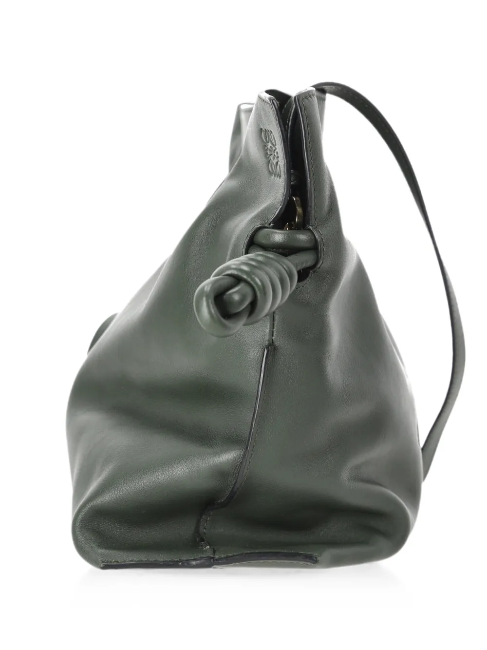 Loewe Pre-Owned Flamenco leather clutch bag - Green