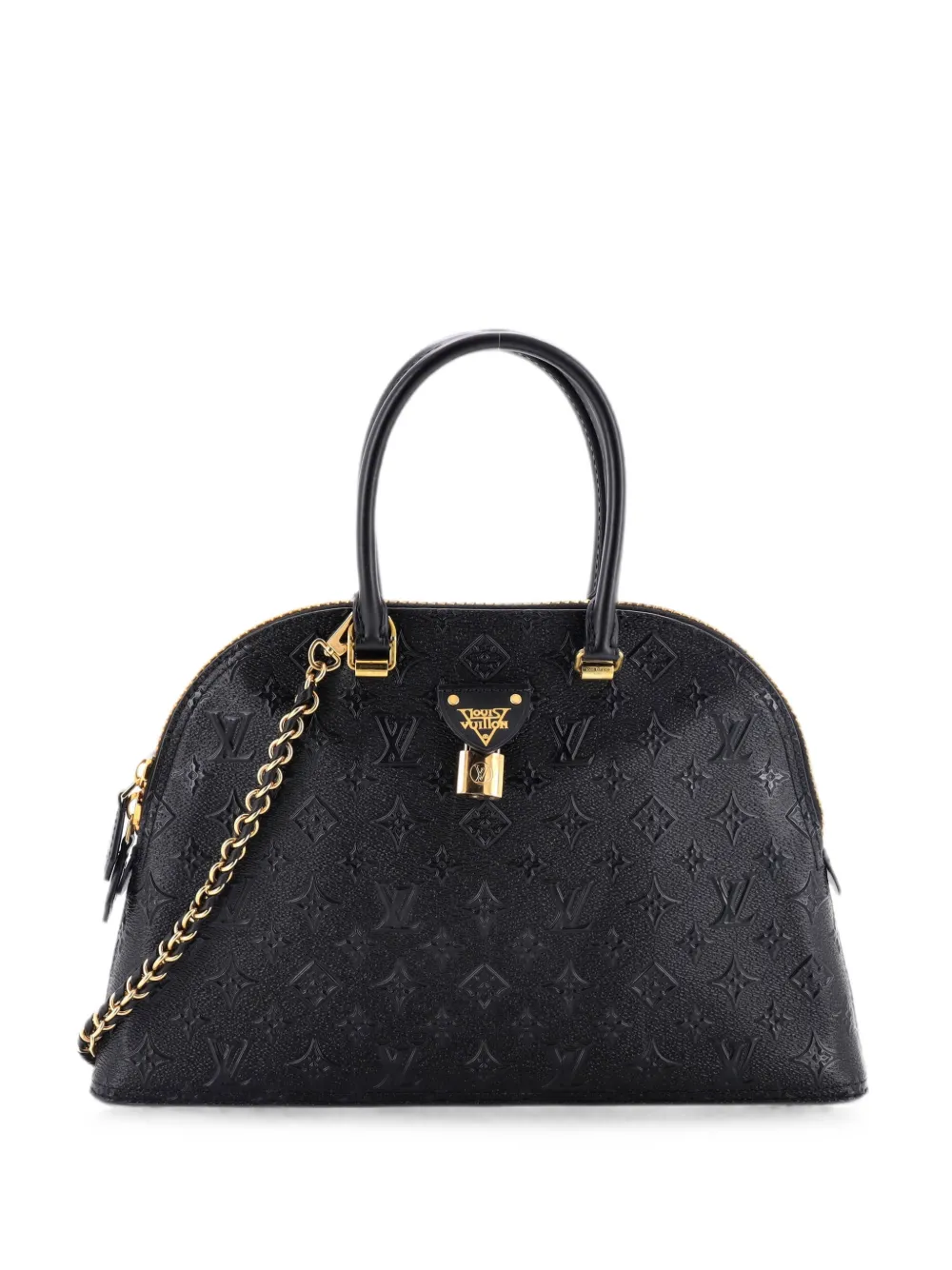 Louis Vuitton Pre-Owned Moon Alma Bag Embossed Monogram Midnight Canvas satchel - Black