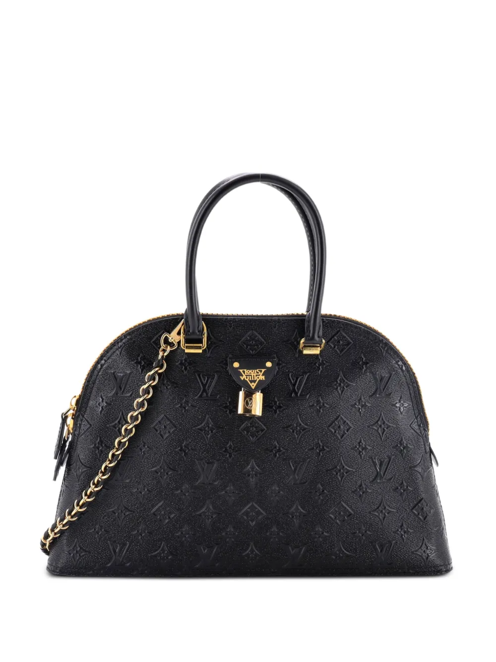 Louis Vuitton Pre-Owned Moon Alma Bag Embossed Monogram Midnight Canvas satchel - Schwarz