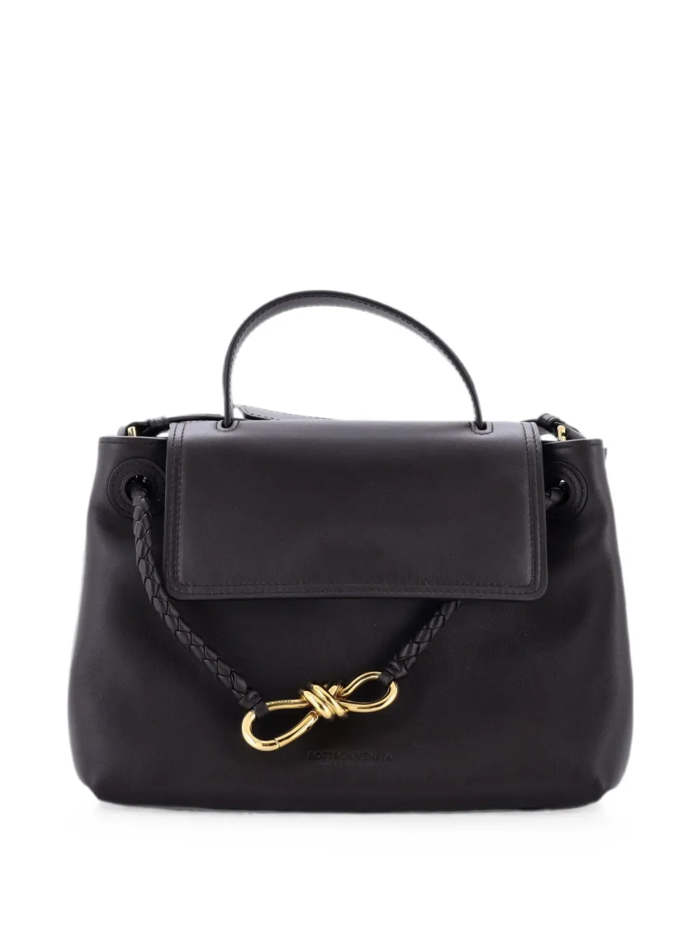 Bottega Veneta Pre-Owned Ciao Ciao Top Handle Bag Leather with Intrecciato Detail Small satchel - Brown