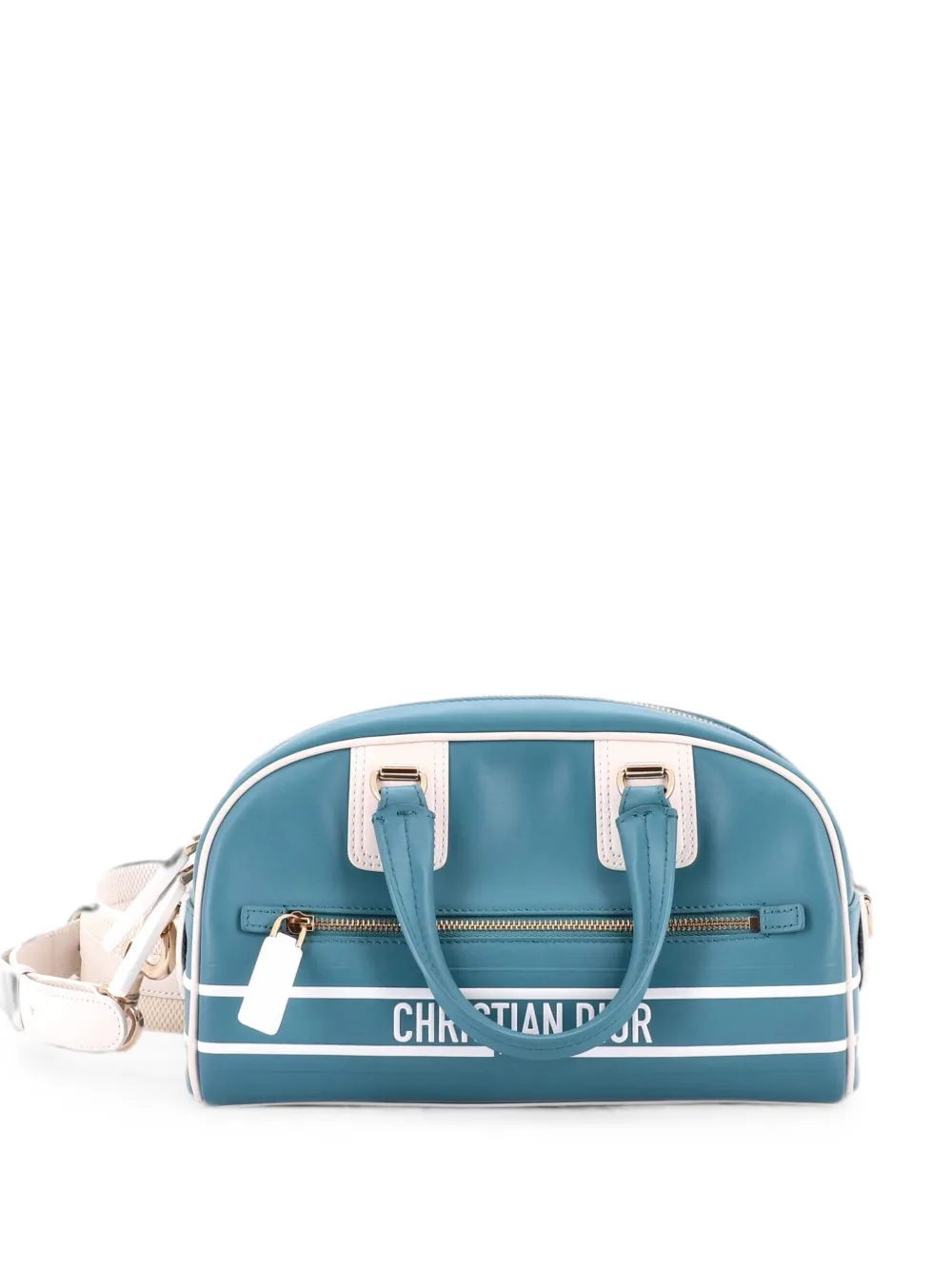Christian Dior Pre-Owned Vibe Zip Bowling Bag Leather Small handbag - Blue