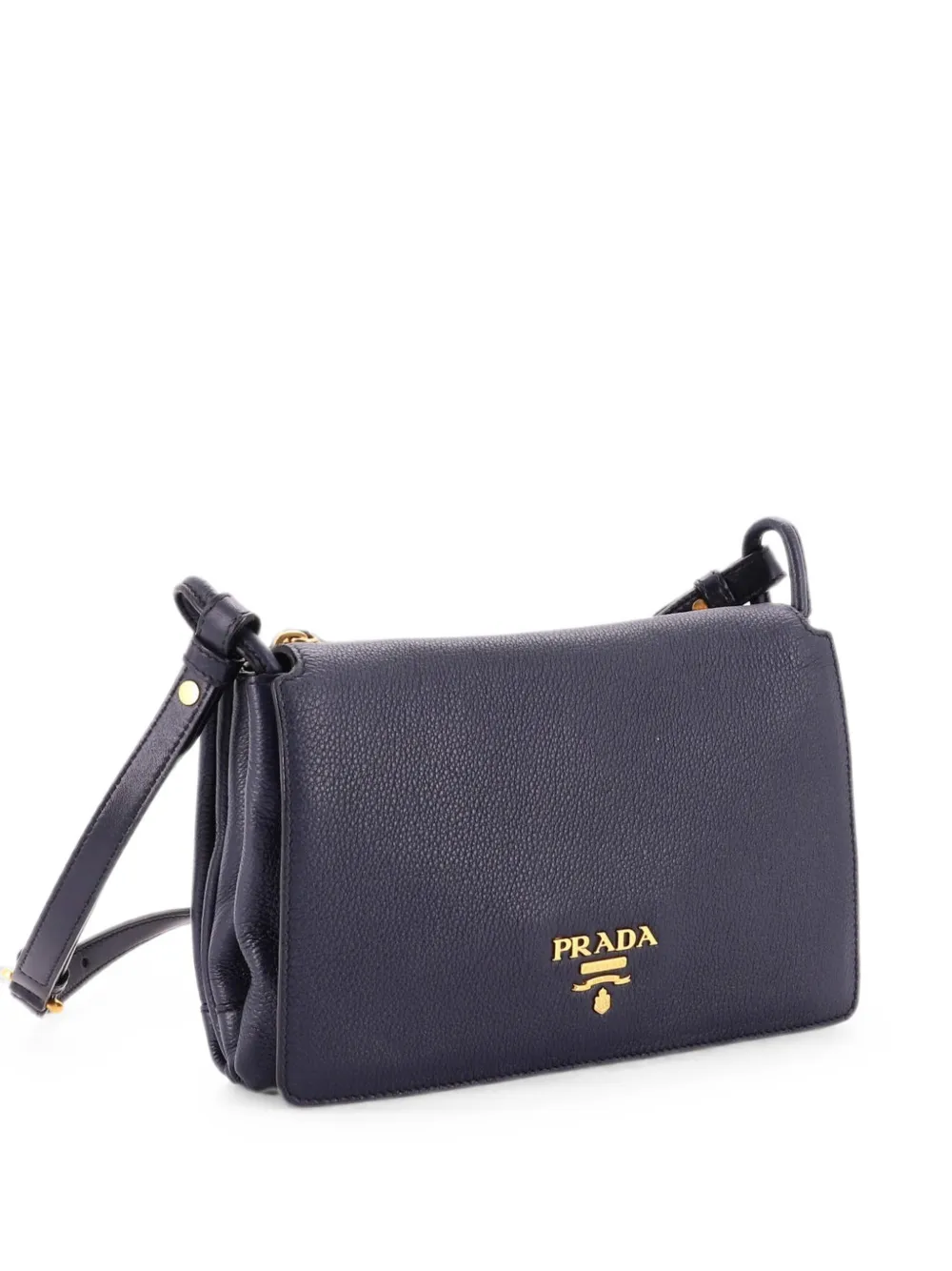 Prada Pre-Owned Flap Vitello Daino Medium crossbody bag - Blue