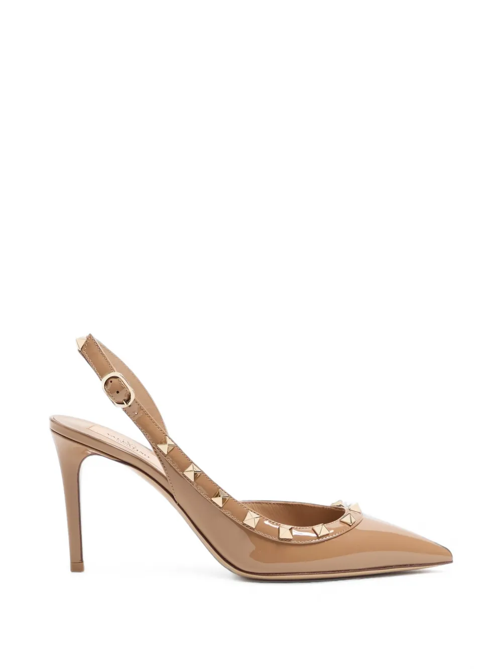 Valentino Garavani Rockstud-embellished pumps Beige