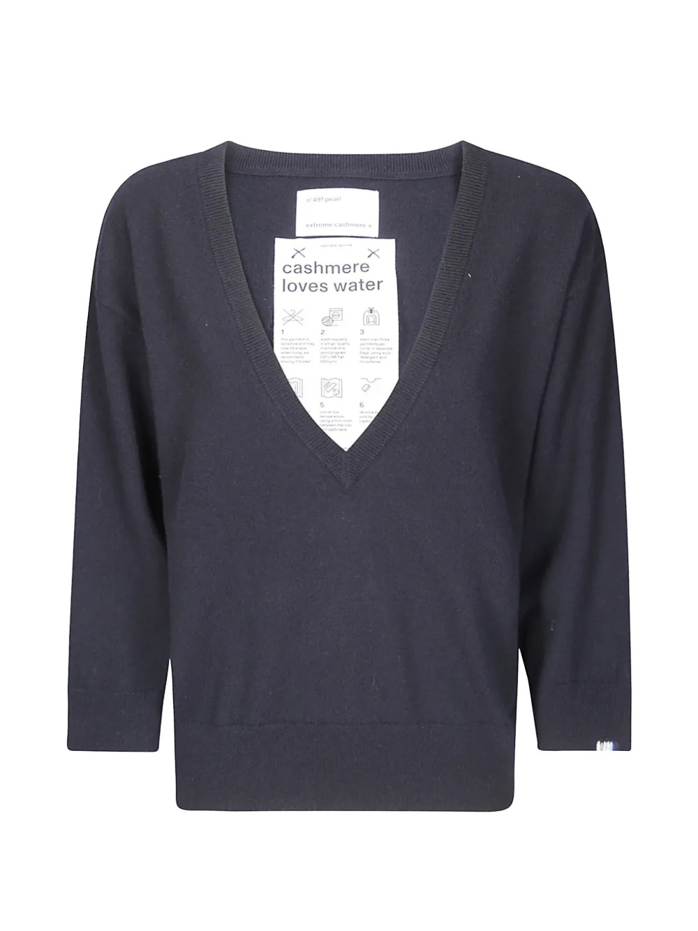 extreme cashmere Pearl V-neck sweater - Blu