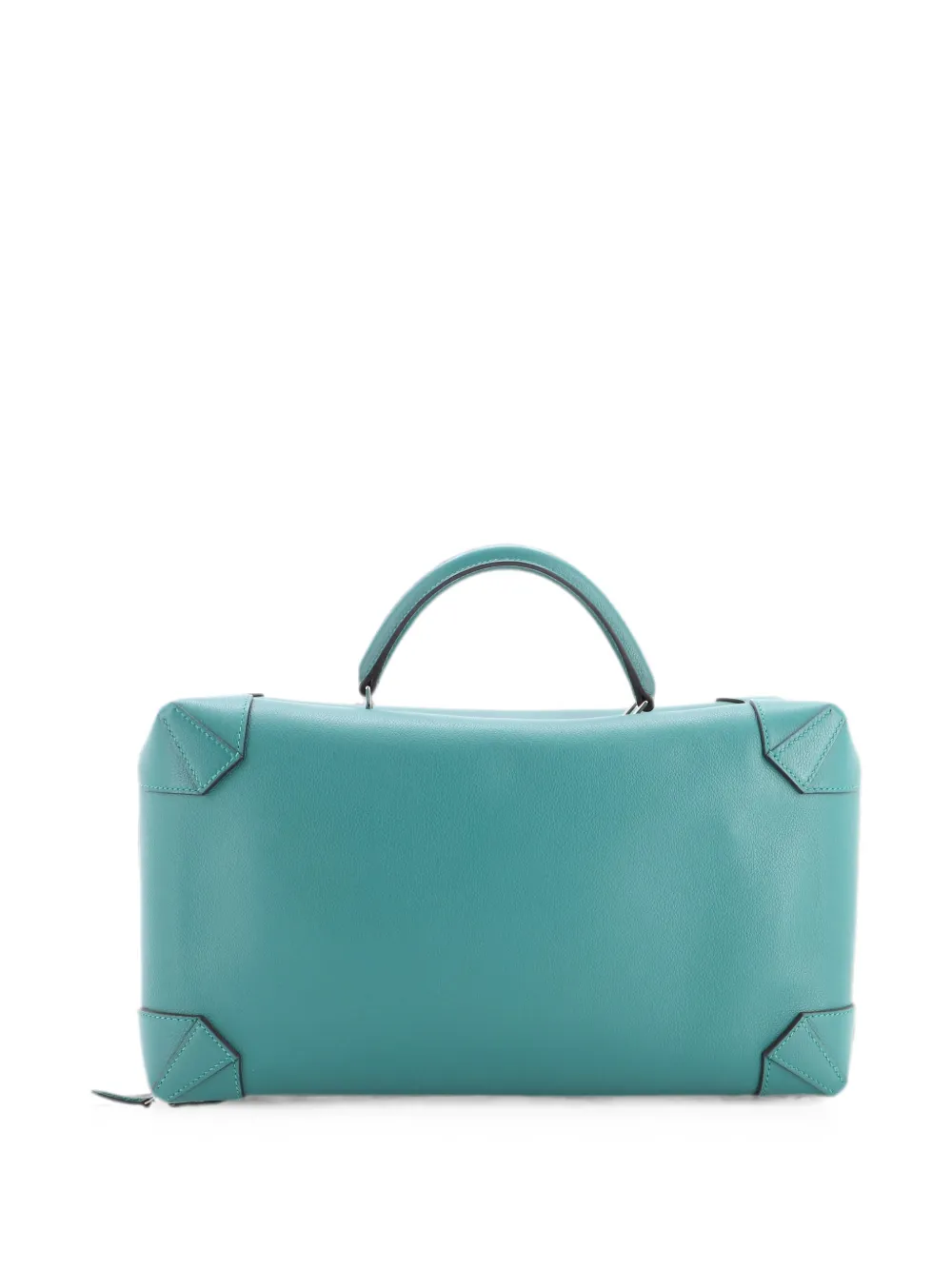 Pre-owned Hermes Maxibox Bag Evercolor 37 Satchel In グリーン