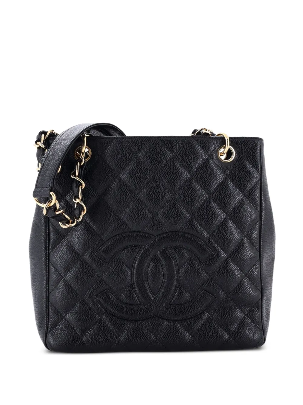 CHANEL Pre-Owned Petite Shopping Quilted Caviar tote bag - Nero