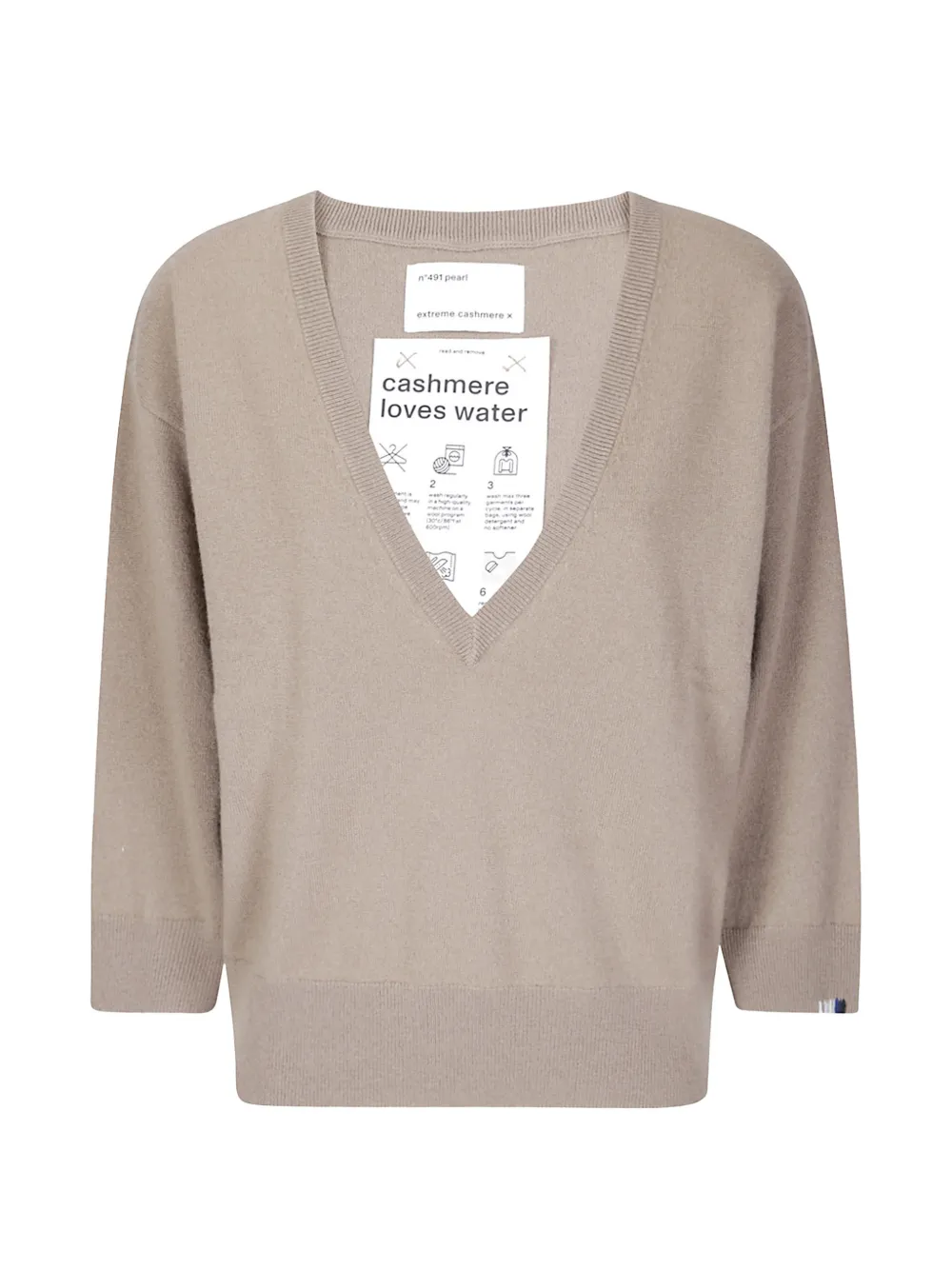 extreme cashmere Pearl V-neck sweater - Toni neutri
